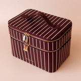 Merlot Pinstripe Vanity Case - The Classic - Pure Apotheca