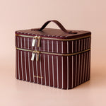 Merlot Pinstripe Vanity Case - The Classic - Pure Apotheca