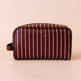 Merlot Pinstripe Wash Bag - Pure Apotheca