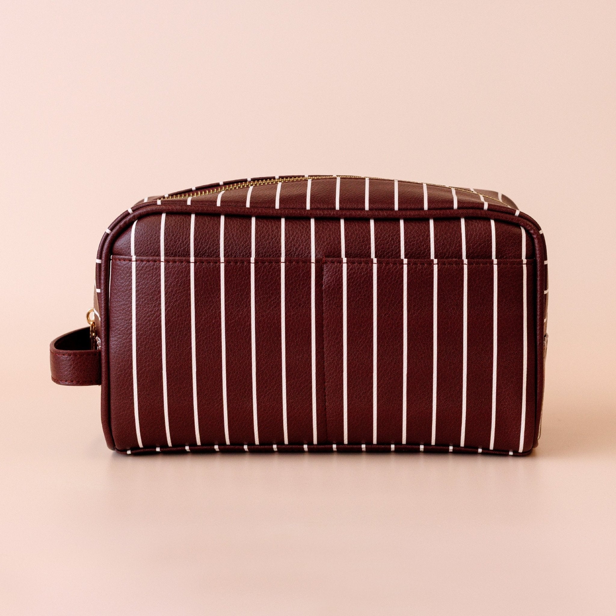 Merlot Pinstripe Wash Bag - Pure Apotheca