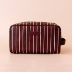 Merlot Pinstripe Wash Bag - Pure Apotheca