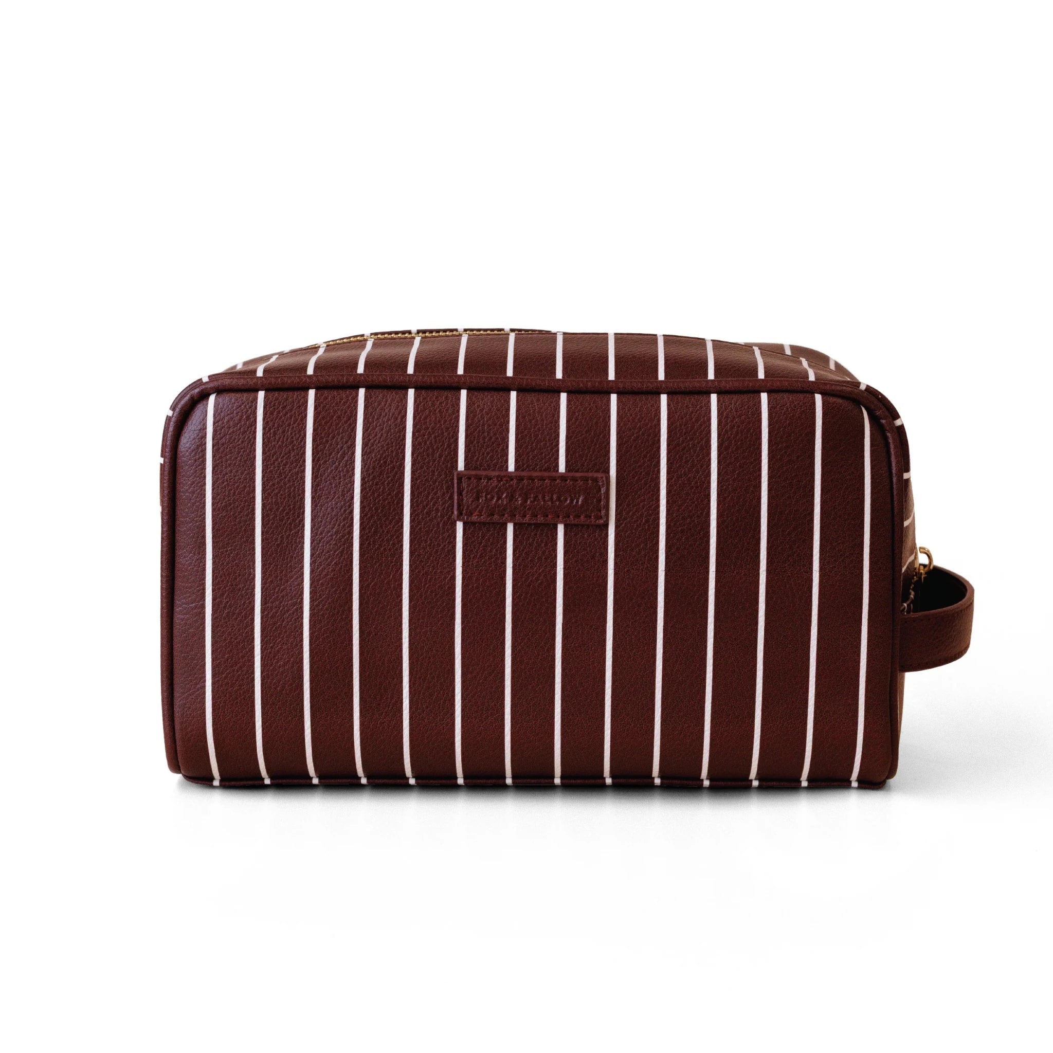Merlot Pinstripe Wash Bag - Pure Apotheca