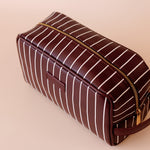 Merlot Pinstripe Wash Bag - Pure Apotheca