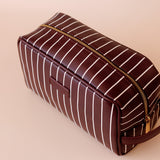 Merlot Pinstripe Wash Bag - Pure Apotheca