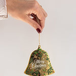 Merry Christmas Bell Enamel Ornament - Pure Apotheca