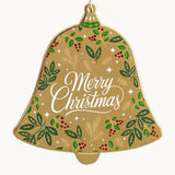 Merry Christmas Bell Enamel Ornament - Pure Apotheca