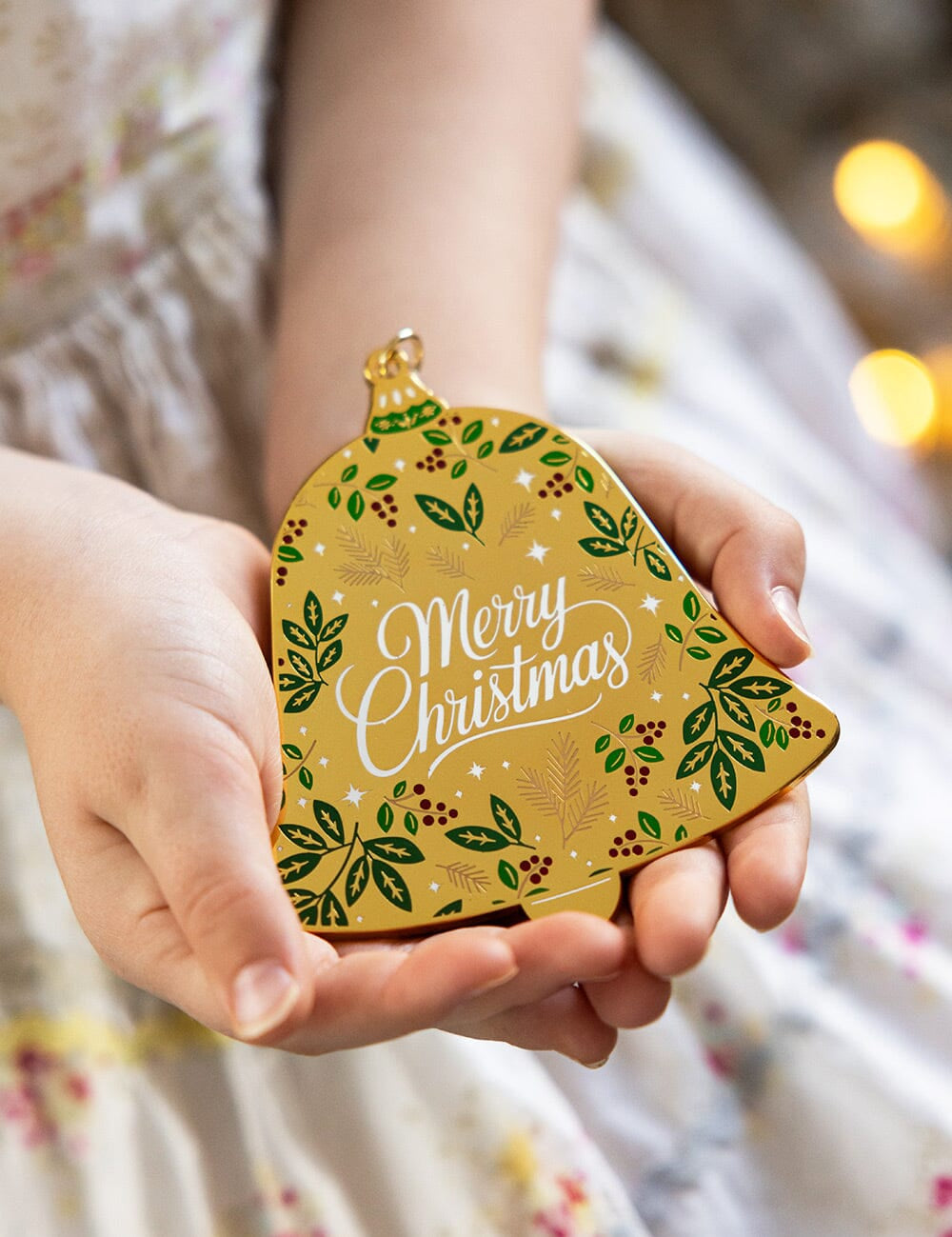 Merry Christmas Bell Enamel Ornament - Pure Apotheca