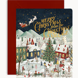 Merry Christmas from the Christmas Village Christmas Card - Pure Apotheca