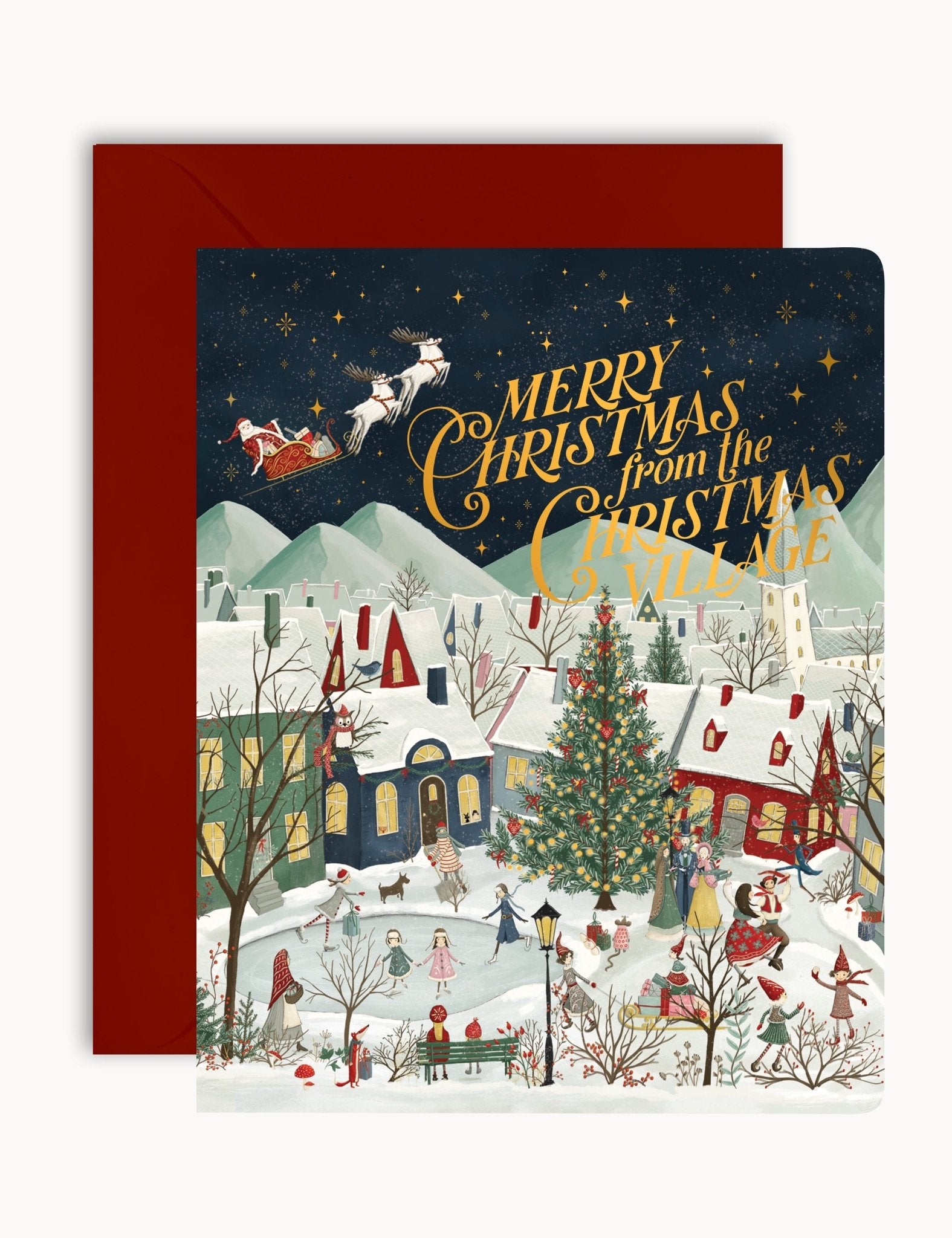 Merry Christmas from the Christmas Village Christmas Card - Pure Apotheca