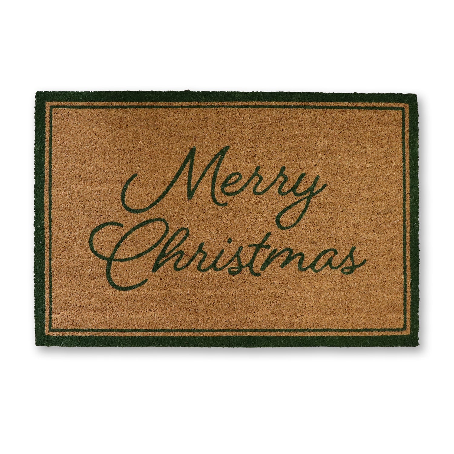 MERRY CHRISTMAS GREEN DOORMAT 60X90CM - Pure Apotheca
