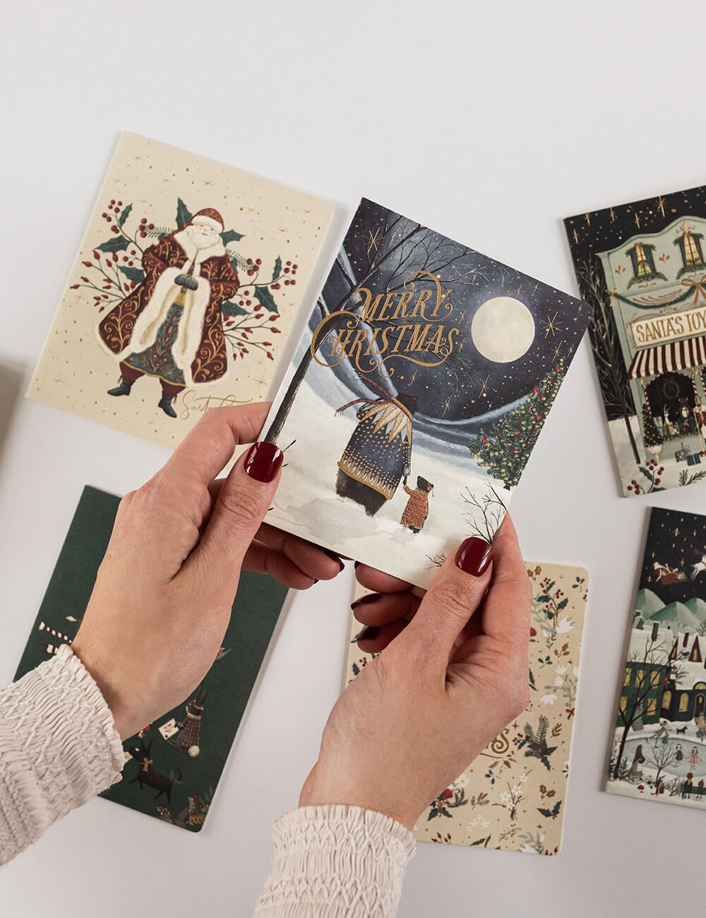 Merry Christmas Starry Night Bears Christmas Card - Pure Apotheca