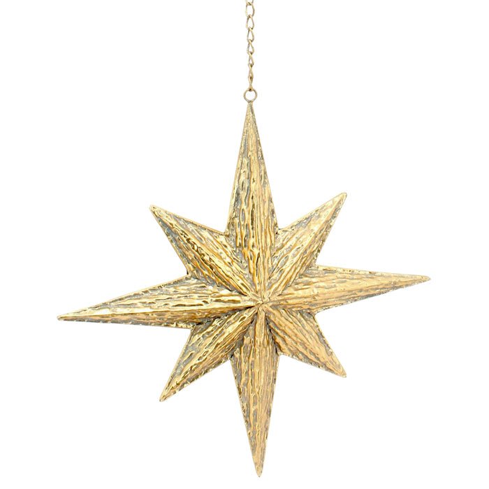 METAL ANTIQUE GOLD MORAVIAN STAR SML - Pure Apotheca