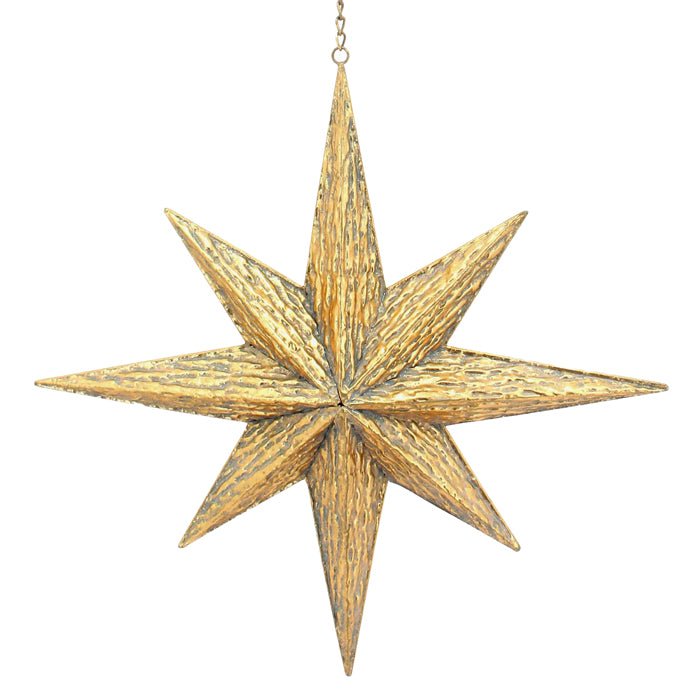 METAL ANTQUE GOLD MORAVIAN STAR LGE - Pure Apotheca