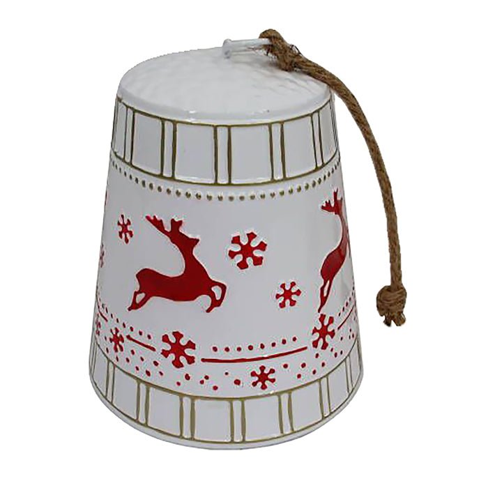 METAL BELL WITH ROPE WHITE - Pure Apotheca