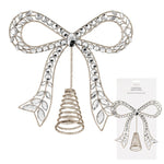 METAL CHAMPAGNE GLITTER BOW TOPPER - Pure Apotheca