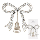 METAL CHAMPAGNE GLITTER BOW TOPPER - Pure Apotheca