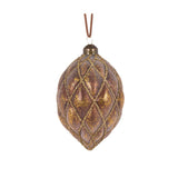 METALLIC BROWN QUILT DROP BAUBLE - Pure Apotheca