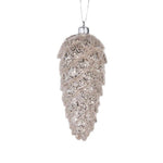 METALLIC CHAMPAGNE LONG PINECONE BAUBLE - Pure Apotheca