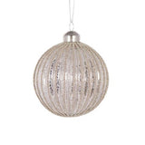 METALLIC CHAMPAGNE STRIPE BAUBLE - Pure Apotheca