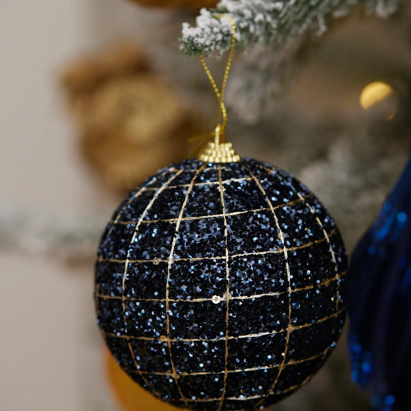 MIDNIGHT BLUE GRID BAUBLE - Pure Apotheca