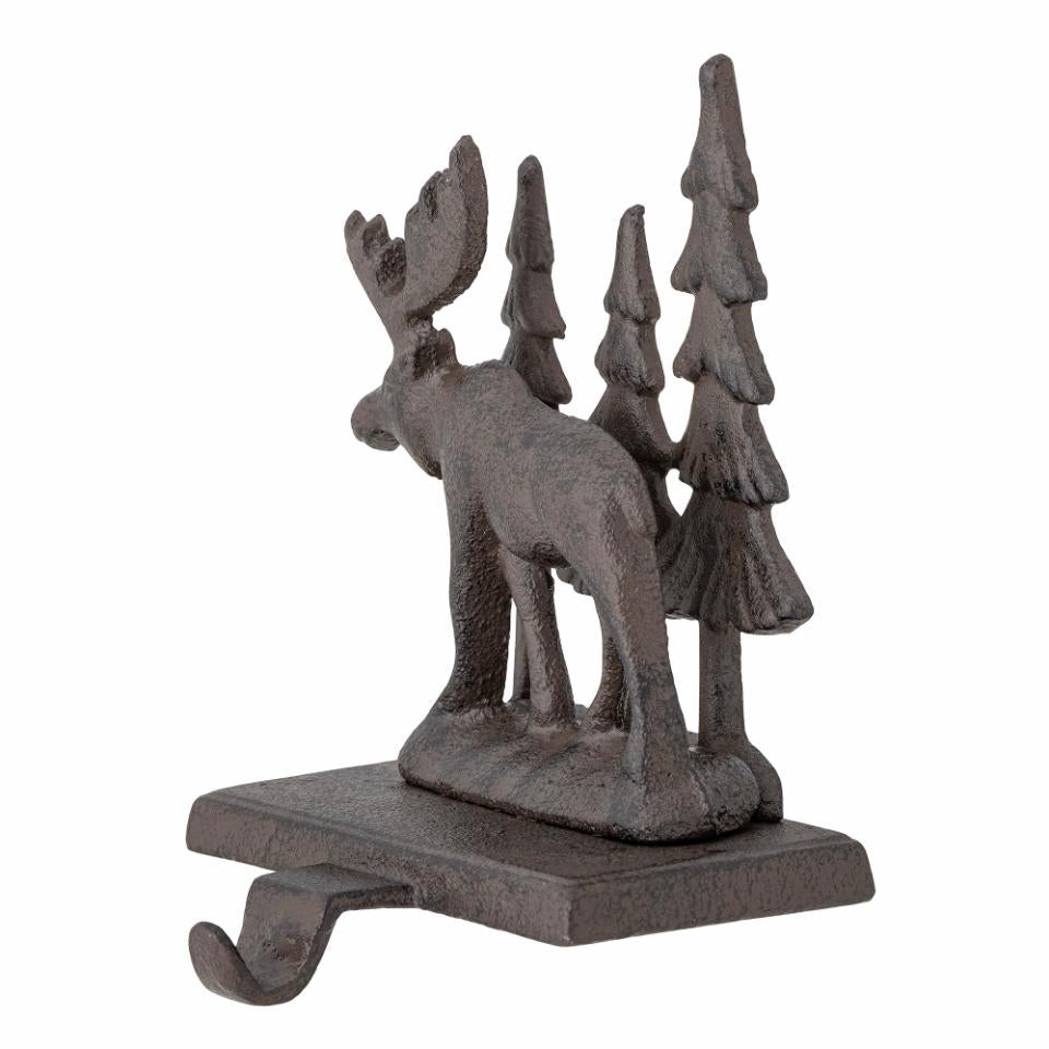 Mikal Moose in Forest Cast Iron Stocking Hook - Pure Apotheca