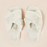 Milan Plush Slipper Ivory - Pure Apotheca