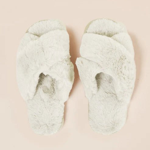 Milan Plush Slipper Ivory - Pure Apotheca