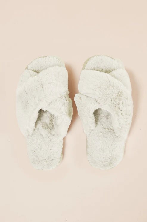 Milan Plush Slipper Ivory - Pure Apotheca