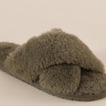 Milan Plush Slipper Olive - Pure Apotheca