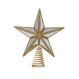 MINI 5 POINT MIRRORED TREE TOPPER STAR GOLD - Pure Apotheca