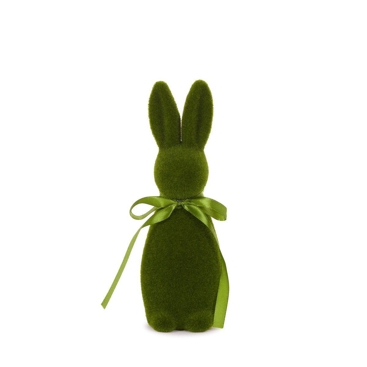 MINI FLOCKED RABBIT WITH BOW MOSS - Pure Apotheca