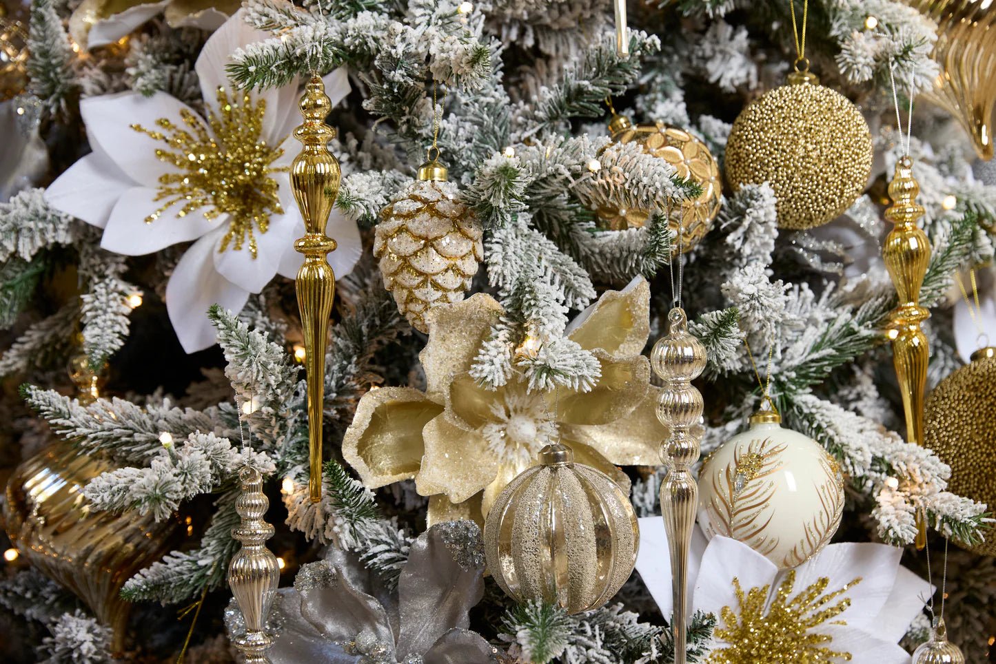 MINI GOLD FROSTED PINECONE BAUBLE - Pure Apotheca