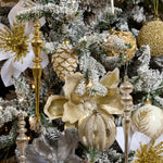 MINI GOLD FROSTED PINECONE BAUBLE - Pure Apotheca