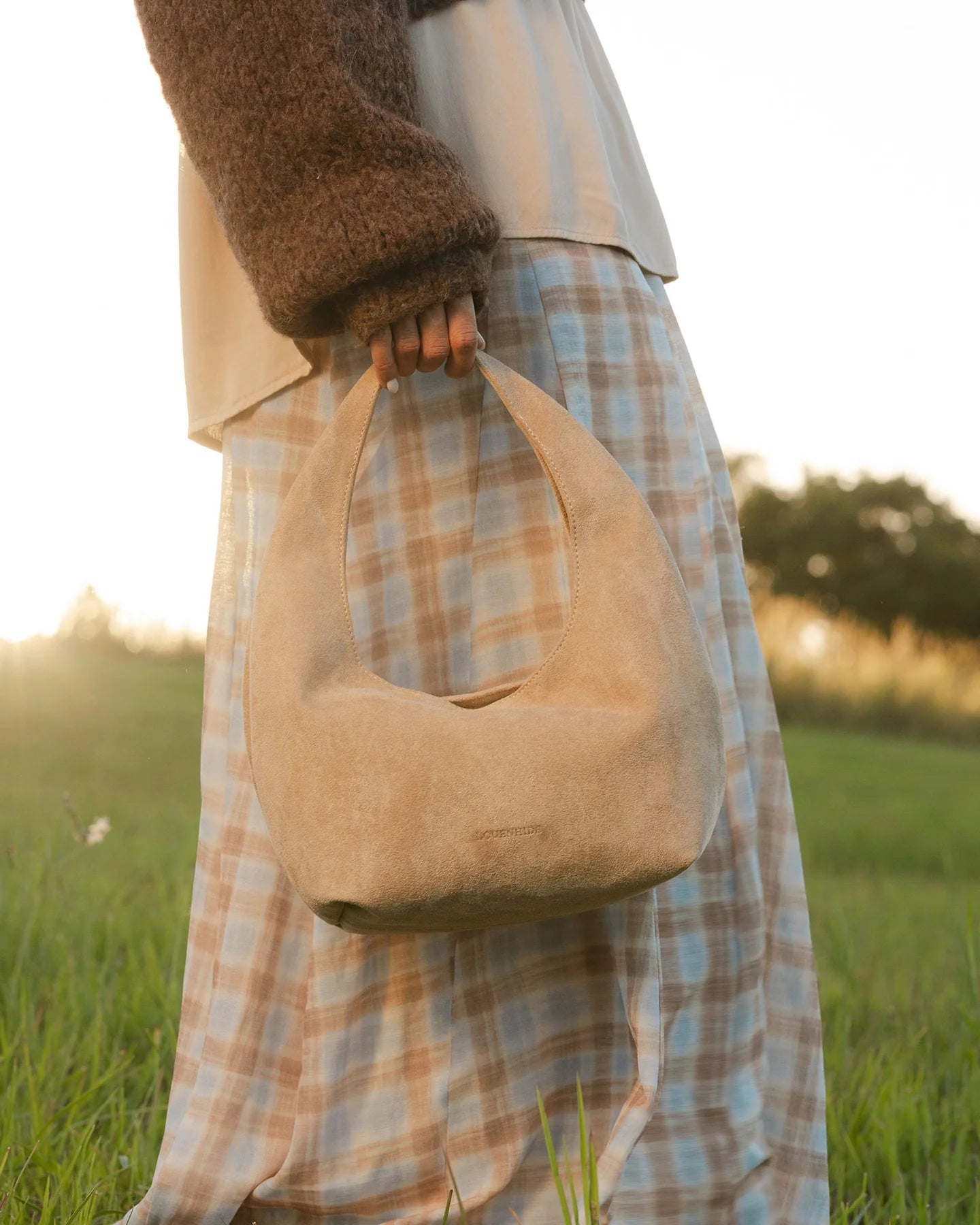 Mini Monaco Shoulder Bag Suedette Blonde - Pure Apotheca