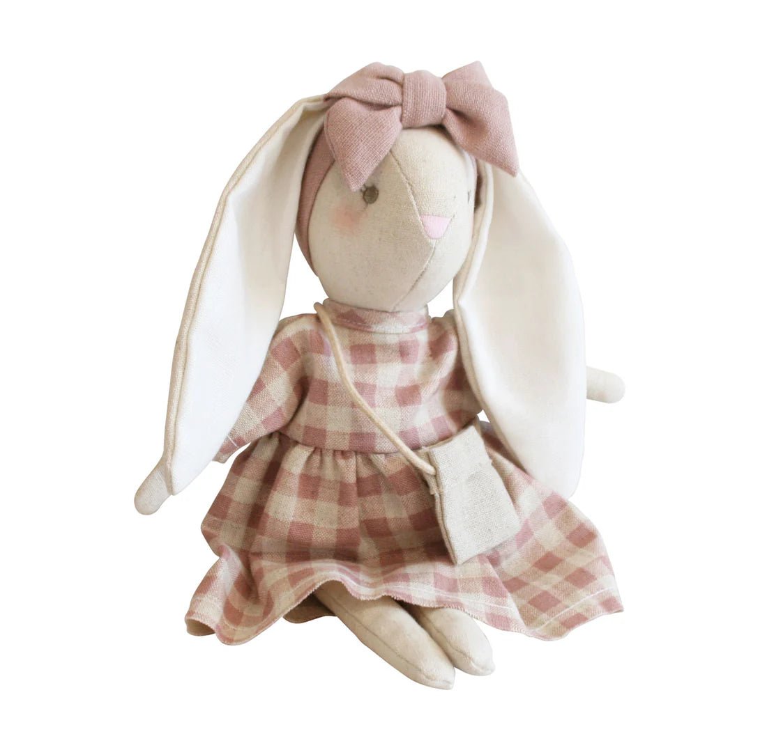 Mini Sofia Bunny Rose Check 27cm - Pure Apotheca