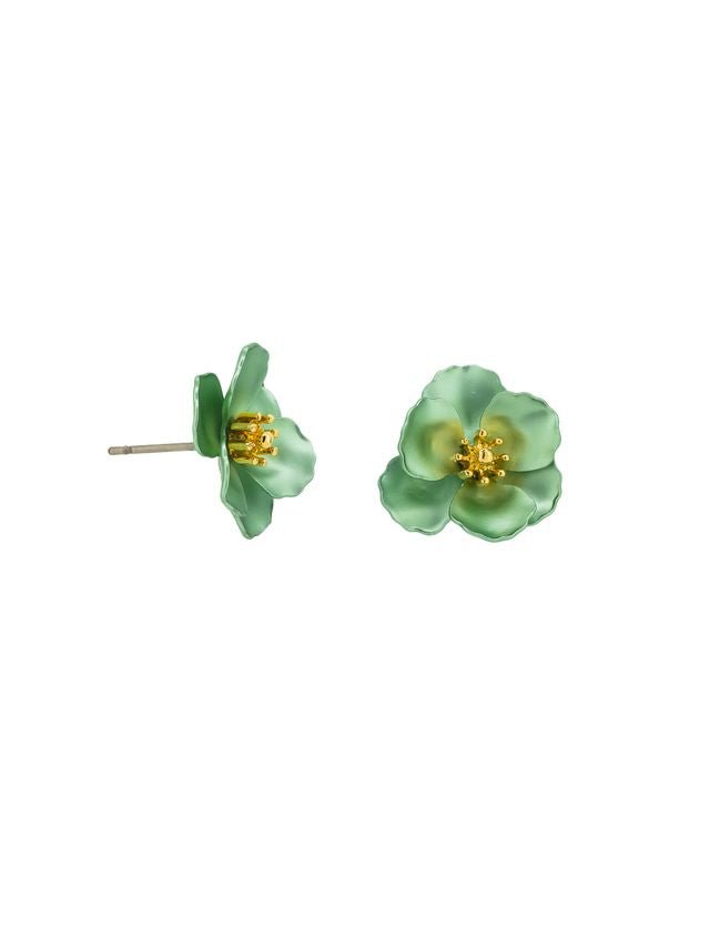 Mint Garden Pansy Earring - Pure Apotheca