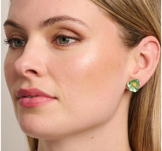 Mint Garden Pansy Earring - Pure Apotheca