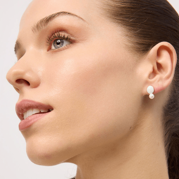 Mint Oval Pearl Earring - Pure Apotheca