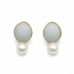 Mint Oval Pearl Earring - Pure Apotheca