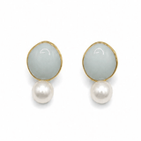 Mint Oval Pearl Earring - Pure Apotheca
