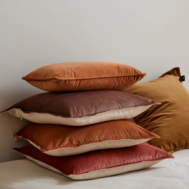 Mira Velvet Rust Cushion 30x50cm - Pure Apotheca