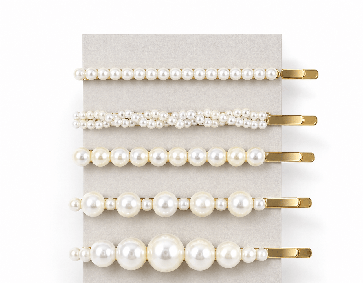 Mixed Pearl Hair Slides Set/5 - Pure Apotheca
