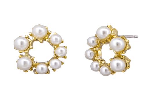 Mixed Pearl Halo Earring - Pure Apotheca