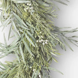 Mixed Silver Green Wreath 50cm - Pure Apotheca