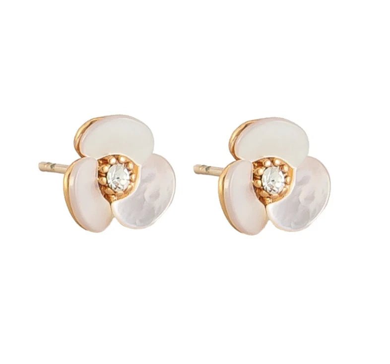 Mother of Pearl Flower Stud - Pure Apotheca