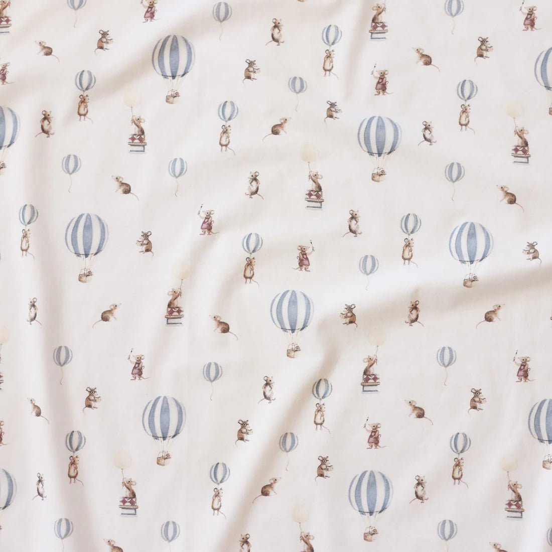 Mouse & Hot Air Balloon Stretch Swaddle - Pure Apotheca