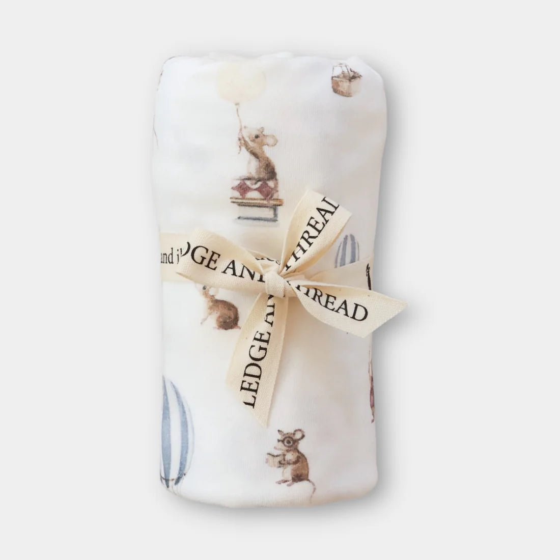 Mouse & Hot Air Balloon Stretch Swaddle - Pure Apotheca