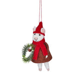 Mouse/Wreath Hanger Felt 4x4cm Multi - Pure Apotheca