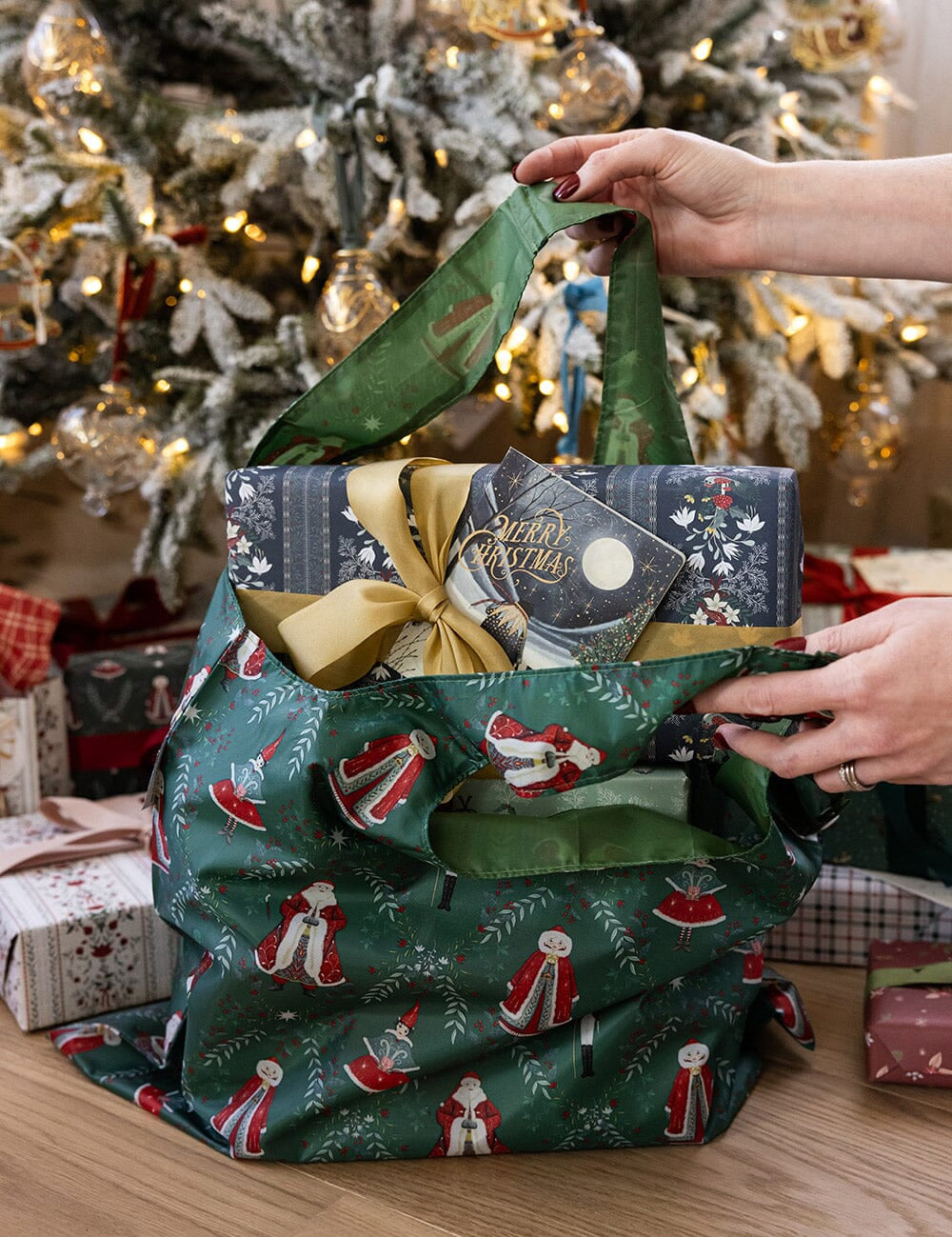 Mr & Mrs Claus - Reusable Large Shopping Bag - Pure Apotheca