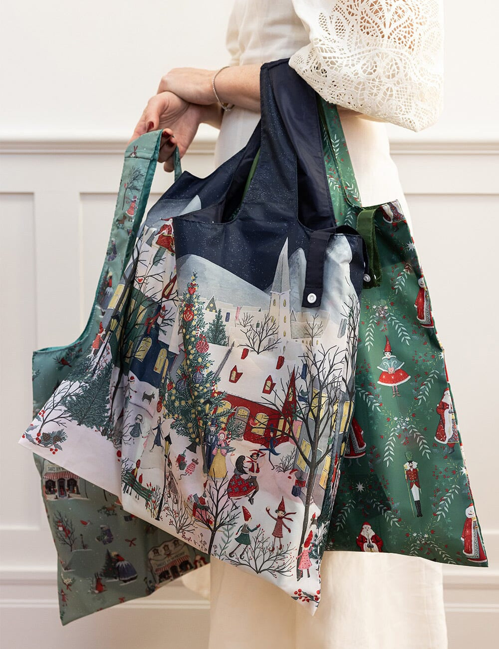 Mr & Mrs Claus - Reusable Large Shopping Bag - Pure Apotheca